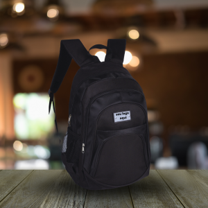 Mochila Preta Em Polyester 1680D / 600D      