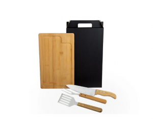 Para Churrasco/Hambúrguer Com Espátula - 4 Pçs      